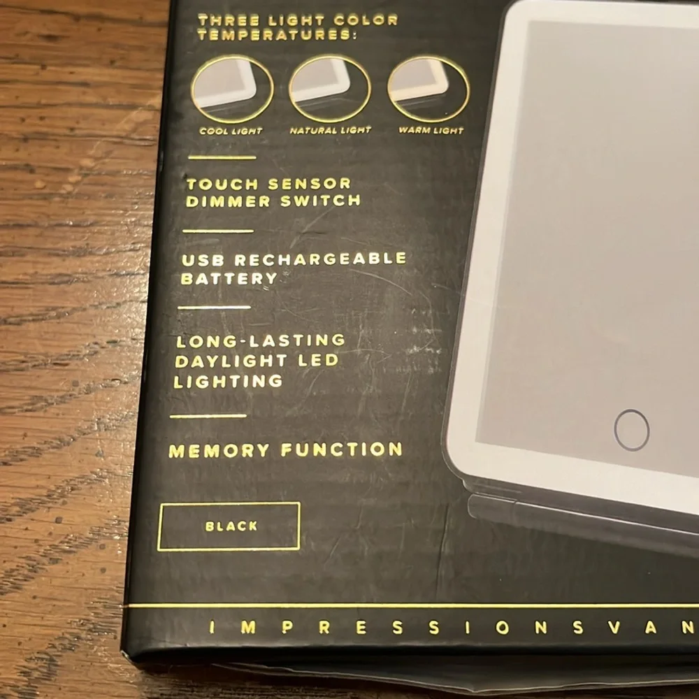 Impressions Touch Pad Mini tri tone LED makeup‎ mirror